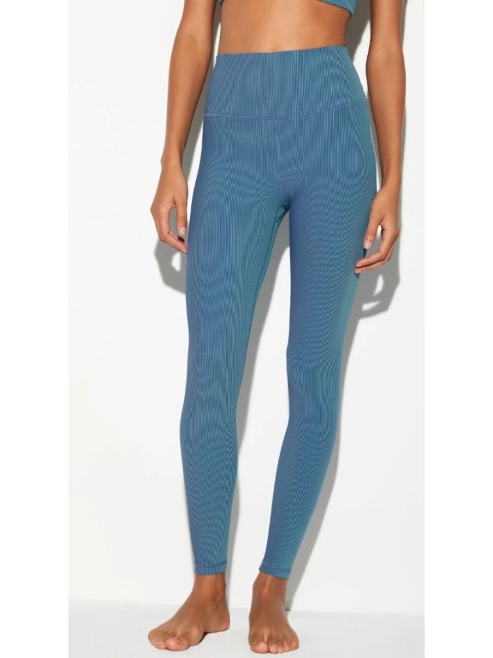 Spiritual Gangster Lotus 2-Tone 7/8 Legging Vintage Indigo Women's Size XL NWT!